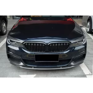 Grilles à double nervure de type M5 en laque noire adaptées pour BMW Série 5 G30 berline, G31 touring 2017-2020-image-6146958