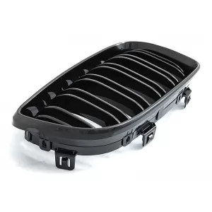 Double slat kidneys in black lacquer suitable for BMW 1 Series E81, E82, E87, E88 2007-2011