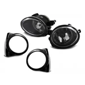 image-22-M technik type fog light kit, M3 with caps suitable for BMW 3 Series E46 1998-2005 sedan, coupe, wagon, chrome base, left + right