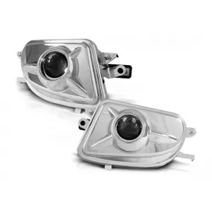 image-30-Fog light set with lens suitable for Mercedes E-Class W210 1999-2002 / SLK R170 1996-2000 / CLK W208 1998-2002 chrome, left + right