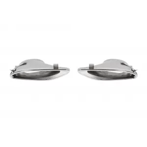 Heckstoßstange der Designlinie A geeignet für Mercedes E-Klasse W212 Limousine 2012-2016 mit verchromten Auspuffendrohren-image-6147237
