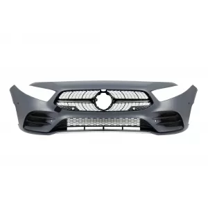 Front A Design line bumper suitable for Mercedes A-Class hatchback W177, sedan A177 2018-2023