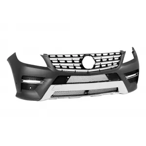 Front A Design Line bumper suitable for Mercedes ML W166 2011-2015 with chrome/black 3-spoke grille