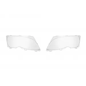 Headlight glass set suitable for BMW 3 Series E46 sedan, touring 2001-2005, left and right