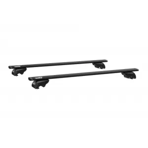 image-1-Hakr AERO Wing Series fekete aerodinamikus tetőcsomagtartó rúd integrált tetősínes autókhoz 1270x74x29mm