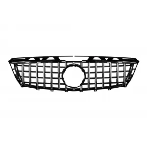 Ensemble de grilles type GT chrome/noir et grille centrale dans le pare-chocs adapté pour Mercedes CLS C218 2011-2014 équipé d'un pare-chocs sport A Design-image-6148063