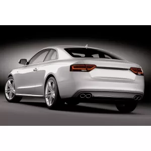 S5-Typ Diffusor mit verchromten Endrohren geeignet für die Standard-Heckstoßstange des Audi A5 Coupé, Cabriolet, 2 Türen 2012-2016 -oo--oo--image-6148380