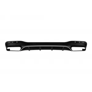 GLE63 Typ Diffusor mit verchromten Endrohren für den hinteren A Design Stoßfänger geeignet für Mercedes GLE W166 2015-2019 -oo--oo-, mit verchromtem Zierleisten-image-6148826