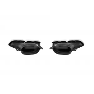 GLE63 Typ Diffusor mit verchromten Endrohren für den hinteren A Design Stoßfänger geeignet für Mercedes GLE W166 2015-2019 -oo--oo-, mit verchromtem Zierleisten-image-6148836