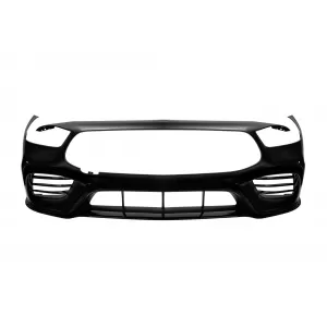 Front A Design GT63 Typ Stoßstange mit schwarzer Lackierung Brabus Typ Kühlergrill mit roten Linien geeignet für Mercedes A Design GT 4-Türer Coupe nach 2019-image-6149320
