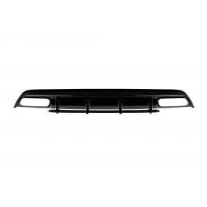 A45-Typ Diffusor mit schwarzen Endrohren geeignet für A Design Heckstoßstange an Mercedes A-Klasse W176 2015-2018, schwarz lackiert-image-6150311