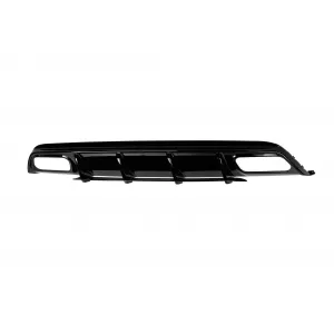 A45-Typ Diffusor mit schwarzen Endrohren geeignet für A Design Heckstoßstange an Mercedes A-Klasse W176 2015-2018, schwarz lackiert-image-6150312