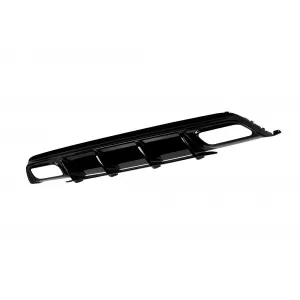 A45-Typ Diffusor mit schwarzen Endrohren geeignet für A Design Heckstoßstange an Mercedes A-Klasse W176 2015-2018, schwarz lackiert-image-6150313