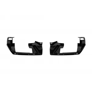 A45-Typ Diffusor mit schwarzen Endrohren geeignet für A Design Heckstoßstange an Mercedes A-Klasse W176 2015-2018, schwarz lackiert-image-6150316