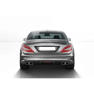 CLS63 Typ Diffusor mit schwarzen Endrohren geeignet für den hinteren A Design Stoßfänger am Mercedes CLS W218 2011-2018 -oo--oo--image-6150325