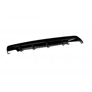 Diffusor mit schwarzen Endrohren Typ CLA45 geeignet für den hinteren A Design Stoßfänger am Mercedes CLA C117 2016-2018, schwarz lackiert, -oo--oo--image-6150356