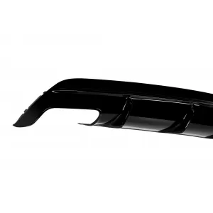 Diffusor mit schwarzen Endrohren Typ CLA45 geeignet für den hinteren A Design Stoßfänger am Mercedes CLA C117 2016-2018, schwarz lackiert, -oo--oo--image-6150357