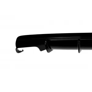 Diffusor mit schwarzen Endrohren Typ CLA45 geeignet für den hinteren A Design Stoßfänger am Mercedes CLA C117 2016-2018, schwarz lackiert, -oo--oo--image-6150358