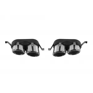 Chrome tips suitable for Audi Q5 after 2018 for SQ5 diffuser, S-Line bumper