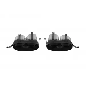 Chrome tips suitable for Audi Q5 after 2018 for SQ5 diffuser, S-Line bumper