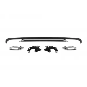 image-79-E300 típusú diffúzor króm végekkel, Mercedes E-osztály W212, S212 2014-2016 normál hátsó lökhárítóhoz, -oo--oo-, króm díszléccel