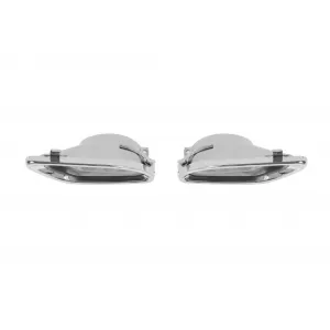 E300-Typ Diffusor mit verchromten Endrohren geeignet für den serienmäßigen Heckstoßfänger des Mercedes E-Klasse W212, S212 2014-2016, -oo--oo-, mit verchromtem Zierleisten-image-6150617