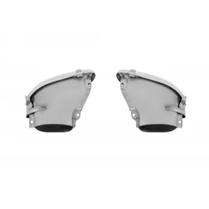 E300-Typ Diffusor mit verchromten Endrohren geeignet für den serienmäßigen Heckstoßfänger des Mercedes E-Klasse W212, S212 2014-2016, -oo--oo-, mit verchromtem Zierleisten-image-6150619