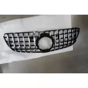 Grille style GT chrome/noir adapté pour Mercedes GLS X166 2016-2019 avec ouverture pour caméra - support cassé sur le côté droit-image-6151326