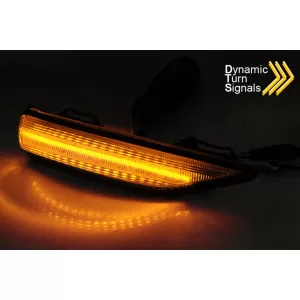 LED turn signals suitable for side mirrors on Ford Fiesta hatchback after 2017 with 3 or 5 doors, with chrome base