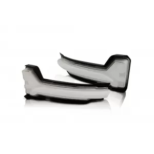 image-25-LED turn signals suitable for side mirrors on Ford Focus after 2018 with chrome base