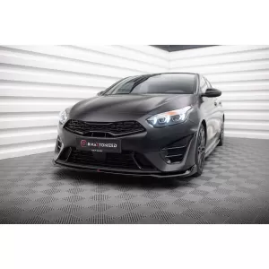Maxton Design version 1 spoiler Kia Proceed, Ceed 2022- utáni GT első lökhárítóhoz, fekete lakk-image-6151521