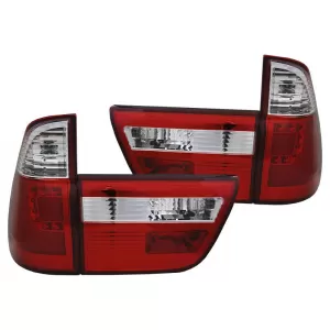 image-59-LED tuning hátsó lámpa szett BMW X5 E53 1999-2003 piros-fehér, bal és jobb
