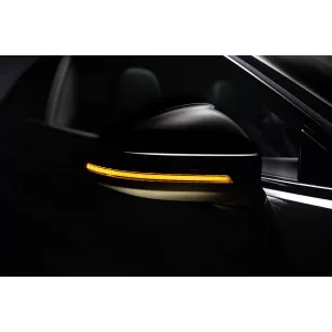 Smoked LED dynamic turn signals suitable for Audi A3 mirrors 2013-2018