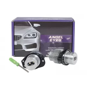 image-72-M-tech LED izzókészlet gyári angel eyes-hoz BMW 3-as E90, E91 2005-2008, 12V, 40W, 6000K, 2 darab