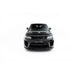 Spoiler Maxton Design adatto per paraurti anteriore SVR su Land Rover Range Rover Mk2 Facelift 2018-2022, verniciato di nero-image-6153189