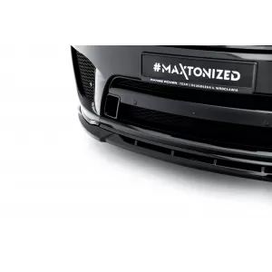 Spoiler Maxton Design adatto per paraurti anteriore SVR su Land Rover Range Rover Mk2 Facelift 2018-2022, verniciato di nero-image-6153190