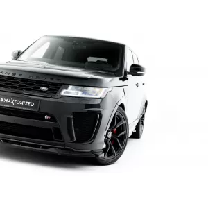 Kit spoiler tipo SVR Maxton Design per minigonne, paraurti anteriore, posteriore e tetto adatto per Land Rover Range Rover Mk2 Facelift 2018-2022, verniciato di nero-image-6153234