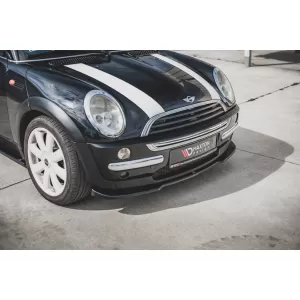 Maxton Design spoiler suitable for front bumper of Mini Cooper, One R50 2001-2006, matte black