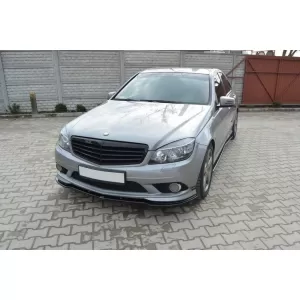 Maxton Design spoiler suitable for front A Design bumper on Mercedes C-Class W204 2007-2010, black lacquer