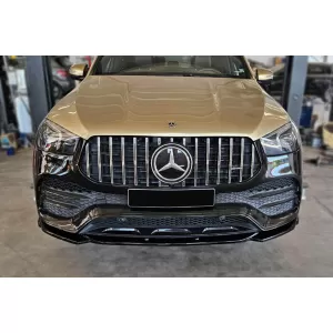 Spoiler Maxton Design adatto per paraurti A Design, A Design-Line anteriore su Mercedes GLE Coupe C167, SUV W167 2019-2023, verniciato nero-image-6153519