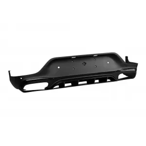 Diffusore di tipo GLC63 con terminali neri adatto per paraurti posteriore A Design su Mercedes GLC Coupe C253 2016-2022 -oo--oo-, con finitura nera-image-6156945