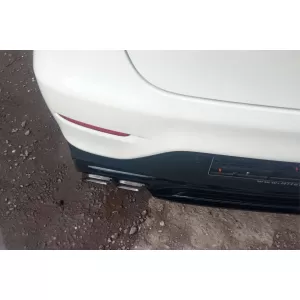 Diffusore di tipo GLC63 con terminali neri adatto per paraurti posteriore A Design su Mercedes GLC Coupe C253 2016-2022 -oo--oo-, con finitura nera-image-6156955