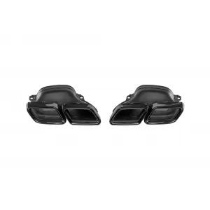 Diffusore di tipo E63 con terminali neri adatto per paraurti posteriore A Design sulla Mercedes E-Class W213 dopo il 2016 -oo--oo-, con finitura nera-image-6158529