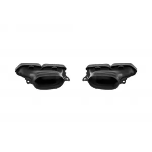 Diffusore di tipo E63 con terminali neri adatto per paraurti posteriore A Design sulla Mercedes E-Class W213 dopo il 2016 -oo--oo-, con finitura nera-image-6158530