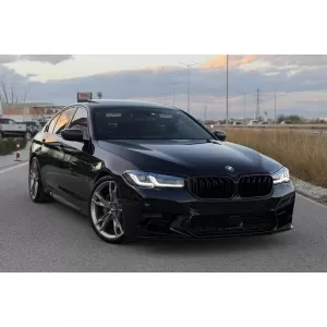 Spoiler di tipo M5 CS adatto per il paraurti anteriore M5 della BMW Serie 5 G30 LCI 2021-2023, verniciato di nero-image-6261190