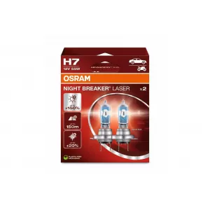 OSRAM NIGHT BREAKER LASER H7 Becuri Auto-Moto Halogen 64210NL-2HB H7 12V 55W (2 becuri)-image-6211451