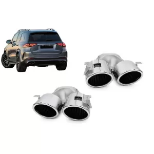 image-62-Exhaust Muffler Tips suitable for Mercedes GLE W167 GLE Coupe C167 GLS  AMG GT 4-Door X290 (2019-Up)