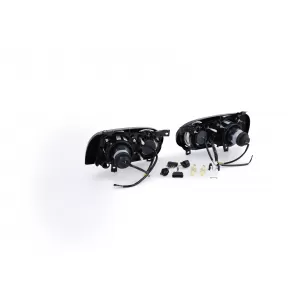 Fari doppi DE H1 H3 neri adatti per VW Golf 3 91-97-image-6190383