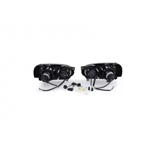 Fari doppi DE H1 H3 neri adatti per VW Golf 3 91-97-image-6190384