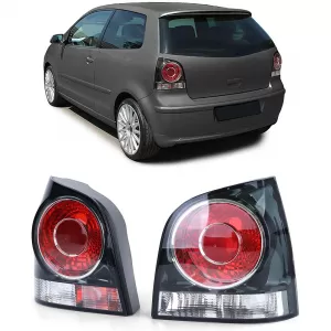 Taillights black for VW Polo 9N3 05-09